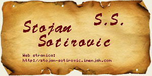 Stojan Sotirović vizit kartica